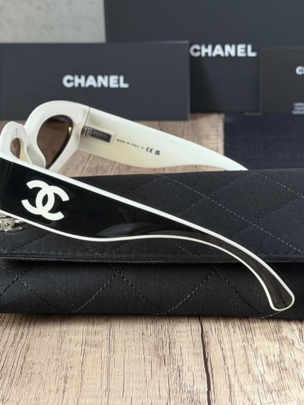 CHANEL Black Cat-Eye Sunglasses - Picture 6 of 7